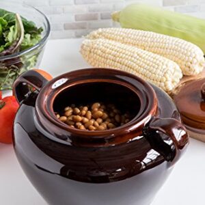 Fox Run 0350 Stoneware Bean Pot, 9.75 inches, Brown