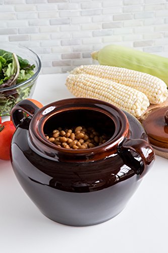 Fox Run 0350 Stoneware Bean Pot, 9.75 inches, Brown