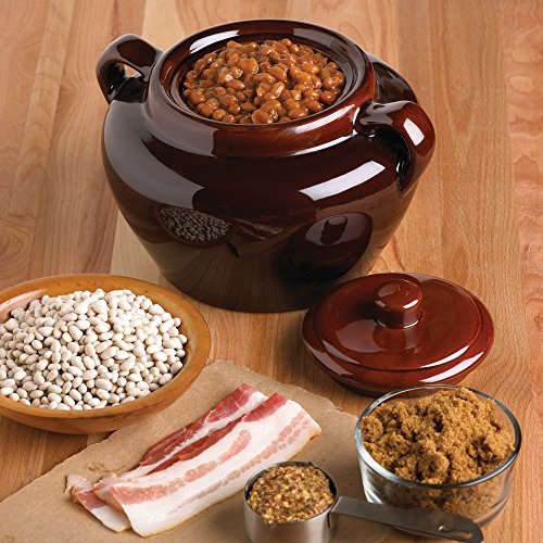 Fox Run 0350 Stoneware Bean Pot, 9.75 inches, Brown