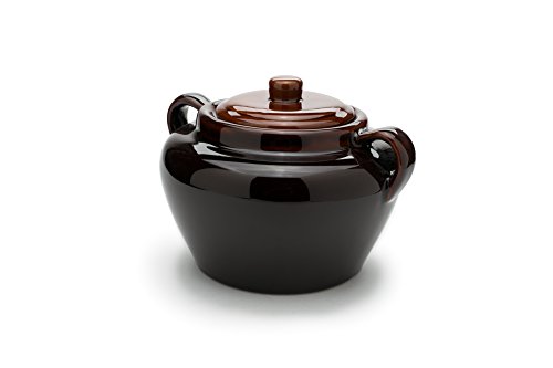 Fox Run 0350 Stoneware Bean Pot, 9.75 inches, Brown