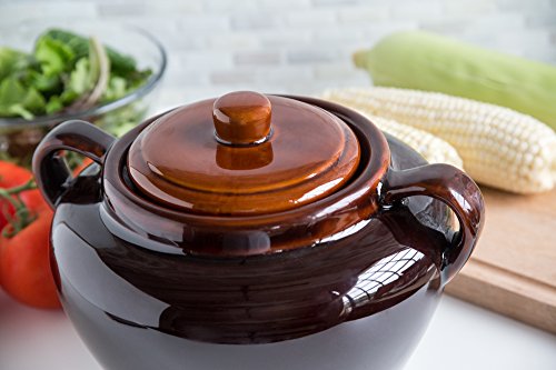 Fox Run 0350 Stoneware Bean Pot, 9.75 inches, Brown