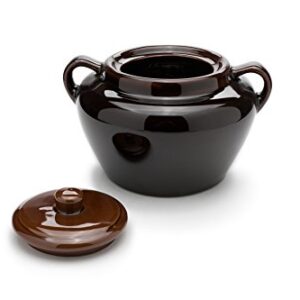 Fox Run 0350 Stoneware Bean Pot, 9.75 inches, Brown