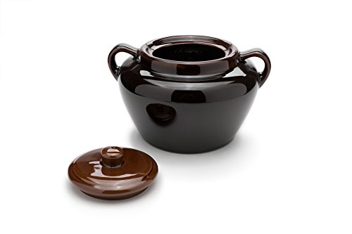 Fox Run 0350 Stoneware Bean Pot, 9.75 inches, Brown