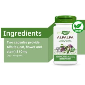 Nature's Way Alfalfa Leaves -- 100 Capsules