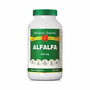 bernard jensen's alfalfa leaf tablets - 625mg - 500 tablets