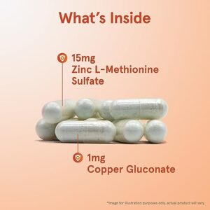 Jarrow Formulas Zinc Balance 15 mg - 100 Servings (Veggie Caps) - Includes Copper - Essential Mineral for Immune System Support - Immune Support Supplement - Gluten Free Zinc Copper Supplement - Vegan