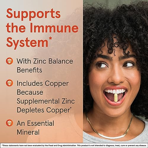 Jarrow Formulas Zinc Balance 15 mg - 100 Servings (Veggie Caps) - Includes Copper - Essential Mineral for Immune System Support - Immune Support Supplement - Gluten Free Zinc Copper Supplement - Vegan