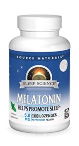 source naturals melatonin 5 mg - 100 peppermint flavored lozenges