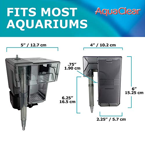 AquaClear 20 Power Filter, Fish Tank Filter for 5- to 20-Gallon Aquariums