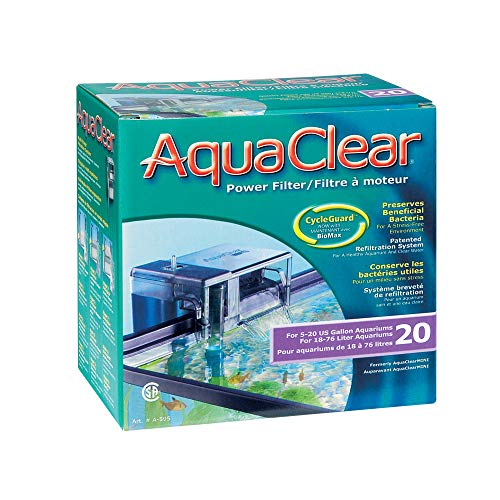 AquaClear 20 Power Filter, Fish Tank Filter for 5- to 20-Gallon Aquariums