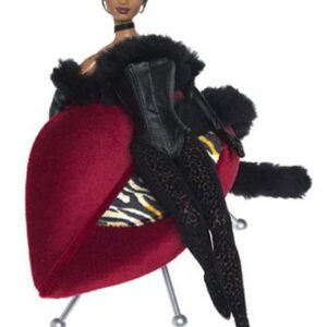 Barbie Collector - Lounge Kitties Doll Collection - Black Panther with Lips Shaped Ottoman