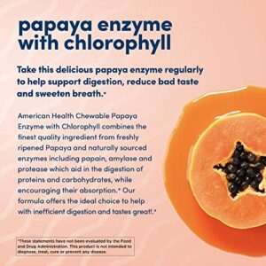 American Health Papaya Enzyme with Chlorophyll Chewable Tablets - 600 Count (200 Total Servings)