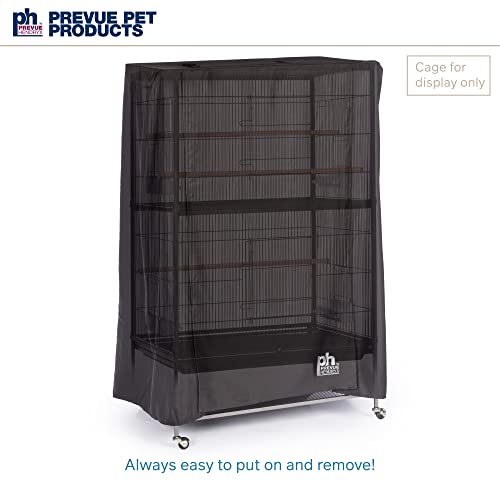 Prevue Pet Products Universal Bird Cage Cover, Dark Colored Drape for Animal Crate, Night Cover for Cages, Distraction and Light Eliminator, Black