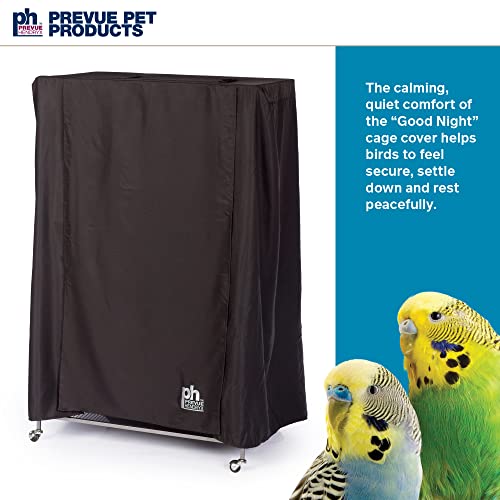 Prevue Pet Products Universal Bird Cage Cover, Dark Colored Drape for Animal Crate, Night Cover for Cages, Distraction and Light Eliminator, Black