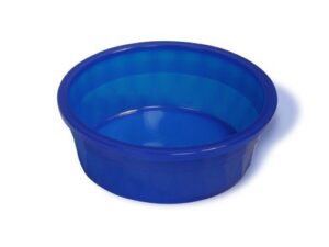 van ness pets crock style heavyweight translucent jumbo bowl, 106 oz food/water dish, blue