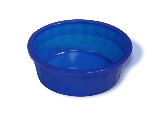 Van Ness Pets Crock Style Heavyweight Translucent Jumbo Bowl, 106 OZ Food/Water Dish, Blue