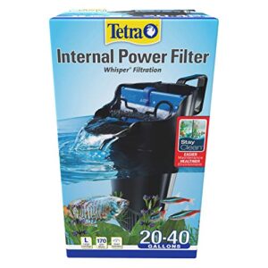 Tetra Whisper In-Tank Filter 40i with BioScrubber - 20-40 gallon (25818), Black