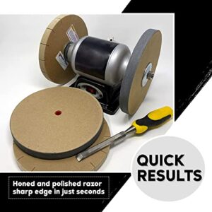 Razor Sharp Edgemaking System 8 Inch Deluxe Blade Sharpening Kit | For 6 Inch Bench Grinder | Made in the USA