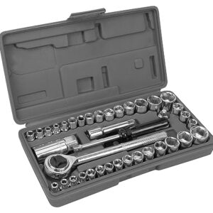 Performance Tool W1173 SAE/Metric 40-Piece SAE and Metric Socket Set, 1/4-Inch & 3/8-Inch Drive