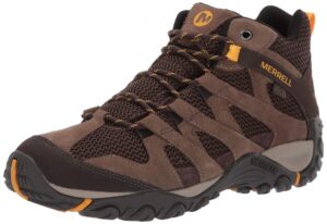 merrell mens alverstone mid waterproof hiking shoe, merrell stone, 10 us