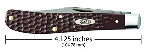CASE XX WR Pocket Knife Brown Synthetic Barehead Slimline Trapper Item #135 - (61048 SS) - Length Closed: 4 1/8 Inches