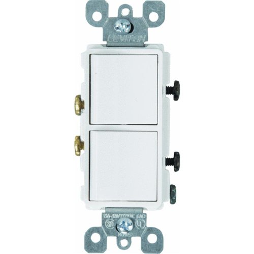 Leviton R02-5634-W Two Single-pole Switches