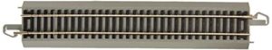 bachmann trains - snap-fit e-z track 9” straight track - bulk (50 pcs) - nickel silver rail with gray roadbed - ho scale