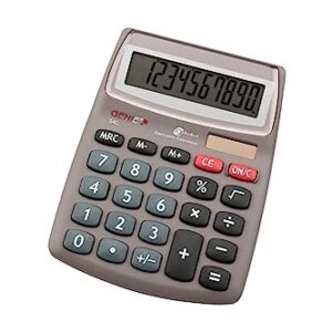 Genie 540 Elegant Designer Desktop Calculator 10 Digits Timeless Design Silver