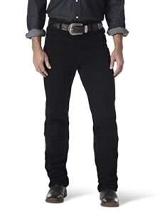 wrangler men's 0936 cowboy cut slim fit jean, shadow black, 34w x 32l
