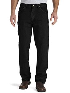 wrangler mens trail trekker relaxed fit jeans, overdyed black, 28w x 32l us