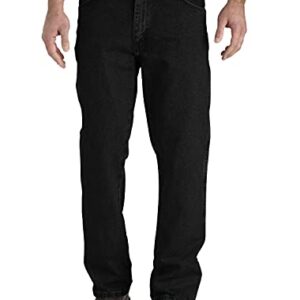 Wrangler mens Trail Trekker Relaxed Fit Jeans, Overdyed Black, 34W x 30L US