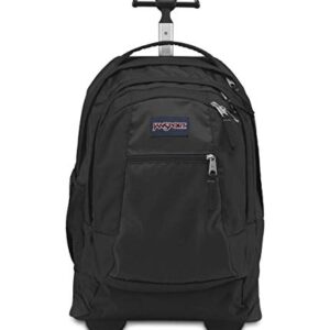 JanSport Driver 8 Rolling Backpack and Computer Bag, Black - Durable Laptop Backpack with Wheels, Tuckaway Straps, 15-inch Laptop Sleeve - Premium Bag Rucksack