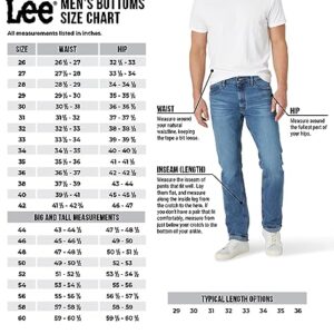 Lee Men's Relaxed Fit Straight Leg Jean, Double Black, 38W x 32L