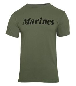 rothco p/t t-shirt - marines/od, x-large