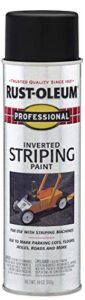 rust-oleum 2578838 professional inverted striping spray paint, 18 oz, black