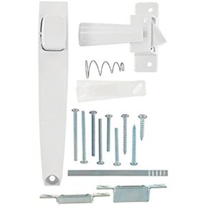 wright products - tie down push button door latch for screen and storm doors, white