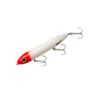 heddon super spook topwater fishing lure for saltwater and freshwater, red head, super spook (7/8 oz)