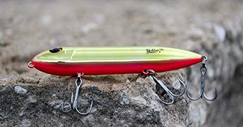 Heddon Super Spook Topwater Fishing Lure for Saltwater and Freshwater, Red Head, Super Spook (7/8 oz)