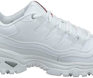 Skechers womens Energy fashion sneakers, White Mesh/Leather, 7.5 US