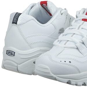 Skechers womens Energy fashion sneakers, White Mesh/Leather, 7.5 US