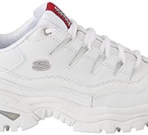 Skechers womens Energy fashion sneakers, White Mesh/Leather, 7.5 US