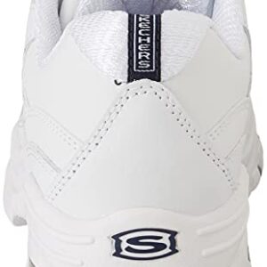 Skechers womens Energy fashion sneakers, White Mesh/Leather, 7.5 US