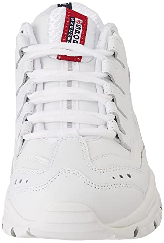 Skechers womens Energy fashion sneakers, White Mesh/Leather, 7.5 US