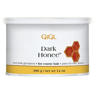 gigi dark honee hair removal soft wax, thick to coarse hairs, normal to dry skin, men and women, 14 oz.