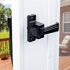 Wright Products V333BL Tie Down Push Button Door Latch for Screen and Storm Doors, Black