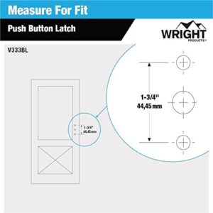 Wright Products V333BL Tie Down Push Button Door Latch for Screen and Storm Doors, Black