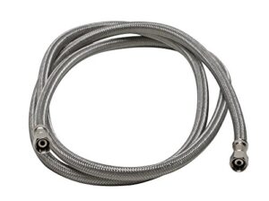 fluidmaster 12im72 braided stainless steel ice maker connector water line with dual 1/4-in. x 1/4-in. female compression threads, 6 ft. (72-in.) length