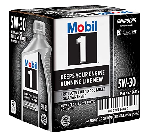 Mobil 1 Advanced Full Synthetic Motor Oil 5W-30, 6-pack of 1 quarts