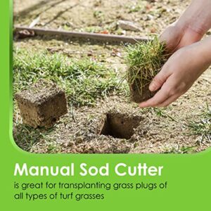 Yard Butler Sod Plugger turf cutter and grass plug tool for zoysia, St. Augustine, fescue, or centipede grass transplanting & repair - ISP-33