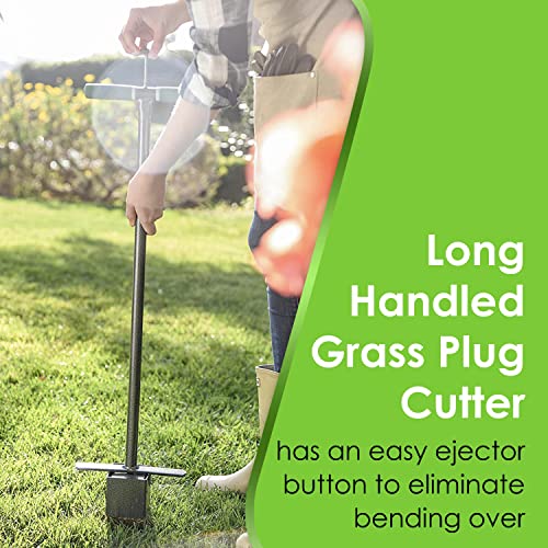 Yard Butler Sod Plugger turf cutter and grass plug tool for zoysia, St. Augustine, fescue, or centipede grass transplanting & repair - ISP-33